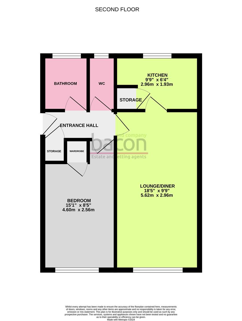 Floor Plan | Flat - Purpose Built | Downview Road, Worthing, BN11 | Let Agreed